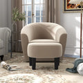 Swivel Accent Chair with Ottoman, Comfy Velvet 360 Degree Swivel Barrel Round Club Tub Sofa Chair for Bedroom Reading Room