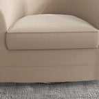 Swivel Accent Chair with Ottoman, Comfy Velvet 360 Degree Swivel Barrel Round Club Tub Sofa Chair for Bedroom Reading Room