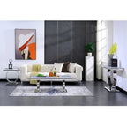 50 inch Rectangle Console Table with Circle Base