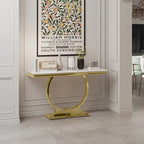 50 inch Rectangle Console Table with Circle Base