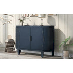 Accent Storage Cabinet Sideboard Wooden Cabinet with Antique Pattern Doors for Hallway, Entryway, Living Room