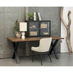 Rye Studio Boucle Dining Chairs with Black Steel Legs, Set of 2