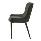 Rye Studio Boucle Dining Chairs with Black Steel Legs, Set of 2
