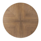 Round Dining Table Black Walnut with X-cross Leg for Kitchen, Dining Room