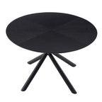 Round Dining Table Black Walnut with X-cross Leg for Kitchen, Dining Room