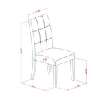 East West Furniture Dining Set Contains a Rectangle Dining Table and Chairs, Linen White (Pieces Options)