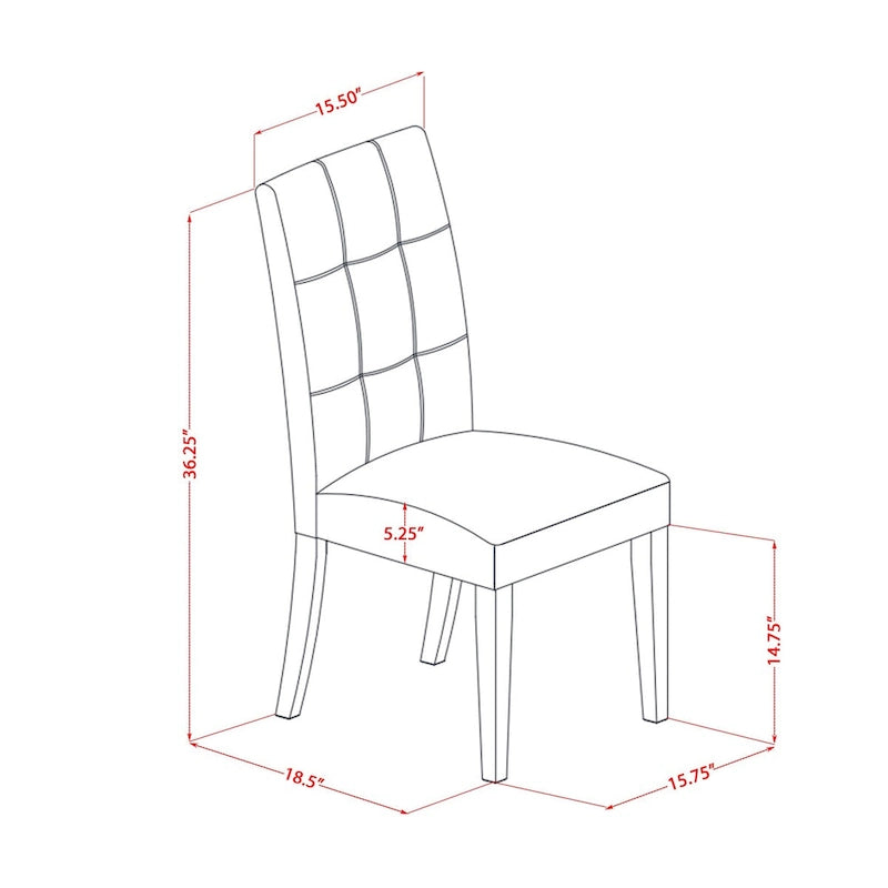East West Furniture Dining Set Contains a Rectangle Dining Table and Chairs, Linen White (Pieces Options)