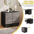 Moasis 5 Pieces 7 Pieces Folding Dining Set with Drop Leaf Table and Storage Stools for up to 6 People
