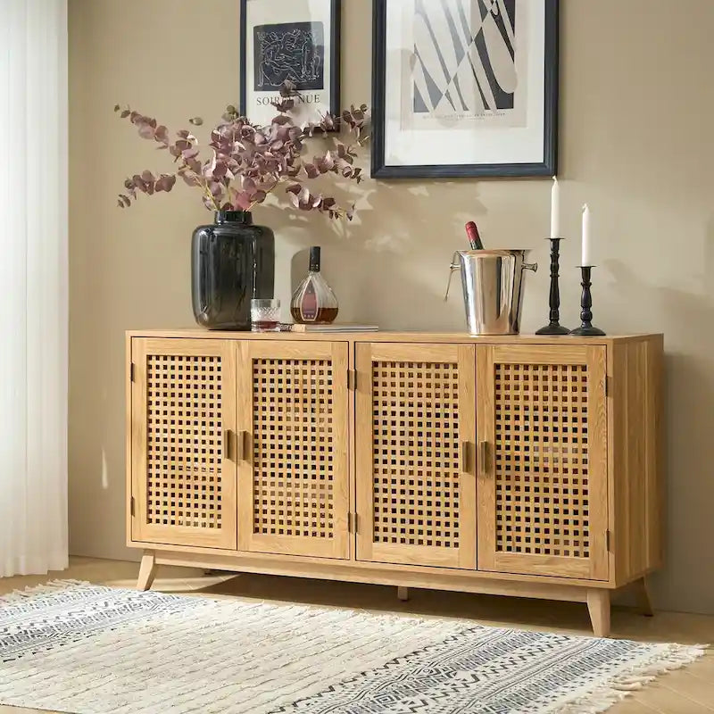 Alexis Contemporary 58Wide Sideboard with Solid Wood Legs by HULALA HOME