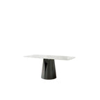 Lesly Modern Rectangle White 65 in. Dining Table for 6 Seats - 65D37.4W29.52H