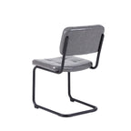 Modern Simple Leather Dining Chair with Metal Pipe