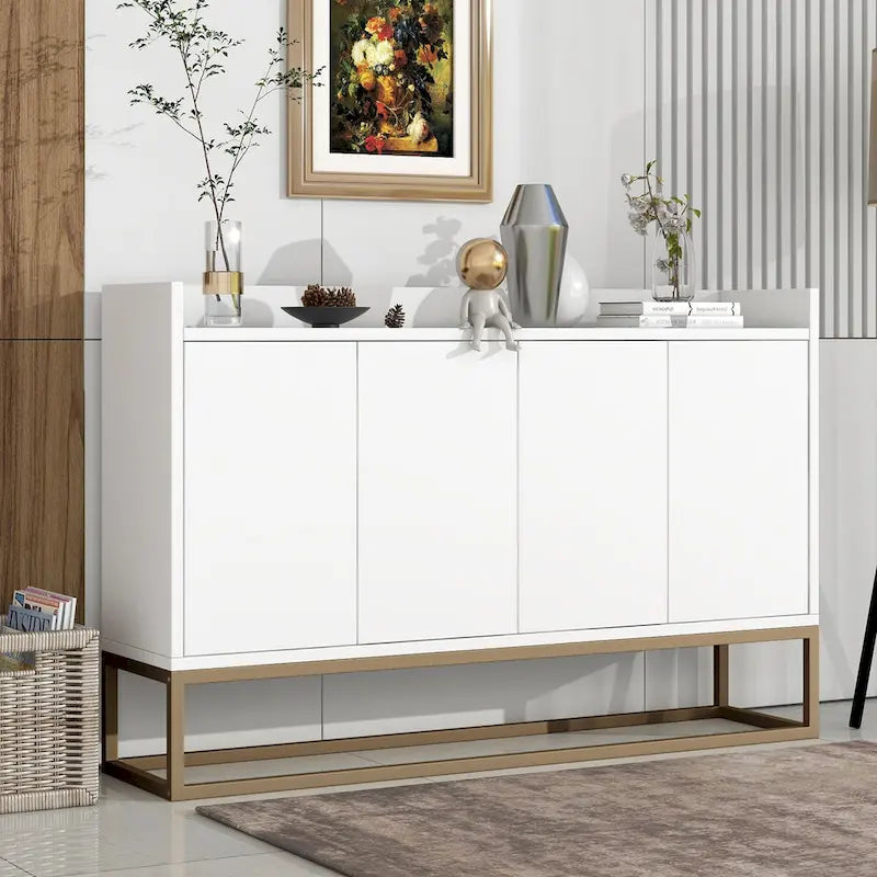 Sideboard Buffet Cabinet with Large Storage Space - 60L x 15.7W x 33.8H