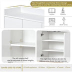 Sideboard Buffet Cabinet with Large Storage Space - 60L x 15.7W x 33.8H