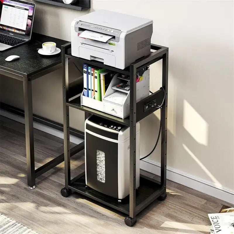 3-Tier Movable Printer Stand - 19Dx 14Wx 40H