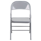 4 Pack Triple Braced & Double Hinged Metal Folding Chair