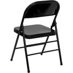 4 Pack Triple Braced & Double Hinged Metal Folding Chair