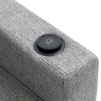 Modern Button Tufted Wingback Push Back Fabric Recliner Chair