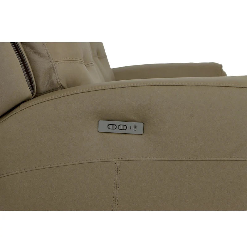 Iris Top Grain Leather Power Reclining Sofa with Power Headrests by Flexsteel