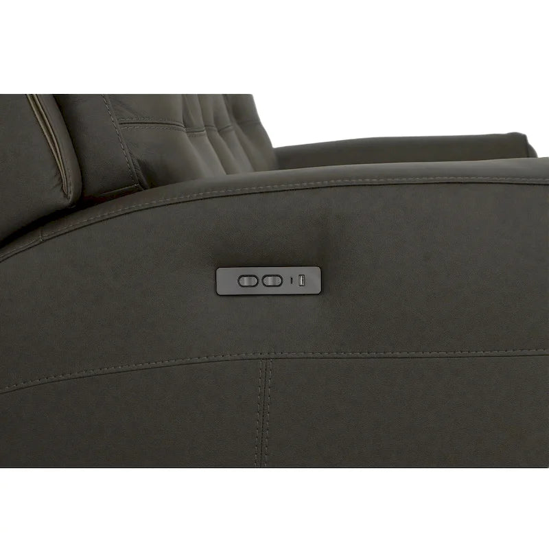 Iris Top Grain Leather Power Reclining Sofa with Power Headrests by Flexsteel