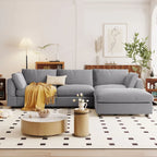 Upholstery Convertible Sectional Sofa,L Shaped Couch with Reversible Chaise for Living Room