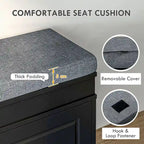 Shoe Rack Bench with Cushion, 2 Drawers and Adjustable Shelf