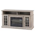 TV stand with electronic fireplace and remote control
