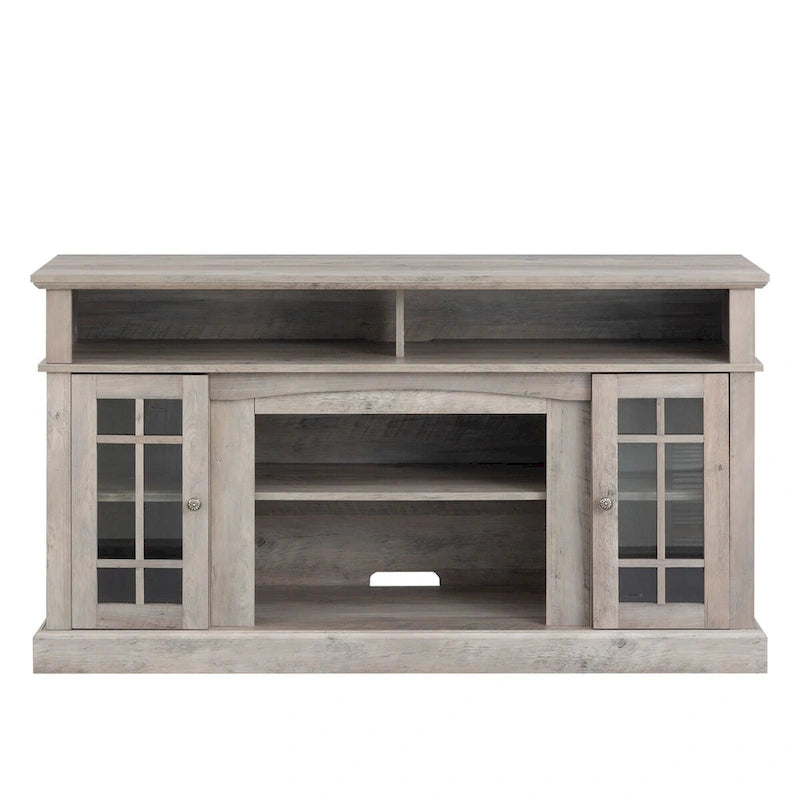 TV stand with electronic fireplace and remote control