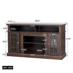 TV stand with electronic fireplace and remote control