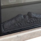 TV stand with electronic fireplace and remote control