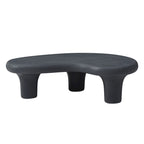 47.24 Fiberglass Cloud Coffee Table Vintage Table with 3 Support Legs, Irregular Center Table, No Need Assembly