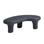 47.24 Fiberglass Cloud Coffee Table Vintage Table with 3 Support Legs, Irregular Center Table, No Need Assembly
