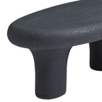 47.24 Fiberglass Cloud Coffee Table Vintage Table with 3 Support Legs, Irregular Center Table, No Need Assembly