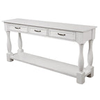 Wood Console Table with 3 Drawers and 1 Bottom Shelf