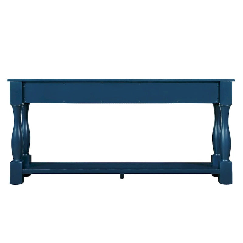 Wood Console Table with 3 Drawers and 1 Bottom Shelf