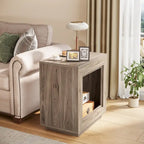 23.62-inch Farmhouse Rectangular End Side Table Nightstand Bedside Table for Living Room