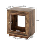 23.62-inch Farmhouse Rectangular End Side Table Nightstand Bedside Table for Living Room