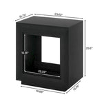 23.62-inch Farmhouse Rectangular End Side Table Nightstand Bedside Table for Living Room