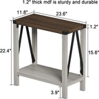 End Table for Small Spaces - 11.81D x 23.62W x 22.44H