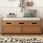 Storage Bench with 2 Drawers and Hidden Storage Space
