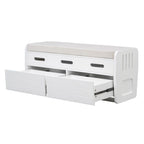Storage Bench with 2 Drawers and Hidden Storage Space
