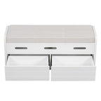 Storage Bench with 2 Drawers and Hidden Storage Space