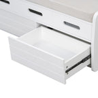 Storage Bench with 2 Drawers and Hidden Storage Space