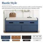 Storage Bench with 2 Drawers and Hidden Storage Space
