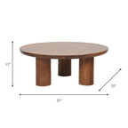 Sagebrook Home Mango Wood Elegant Pair of Boho Coffee Tables for Modern Homes