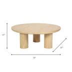 Sagebrook Home Mango Wood Elegant Pair of Boho Coffee Tables for Modern Homes