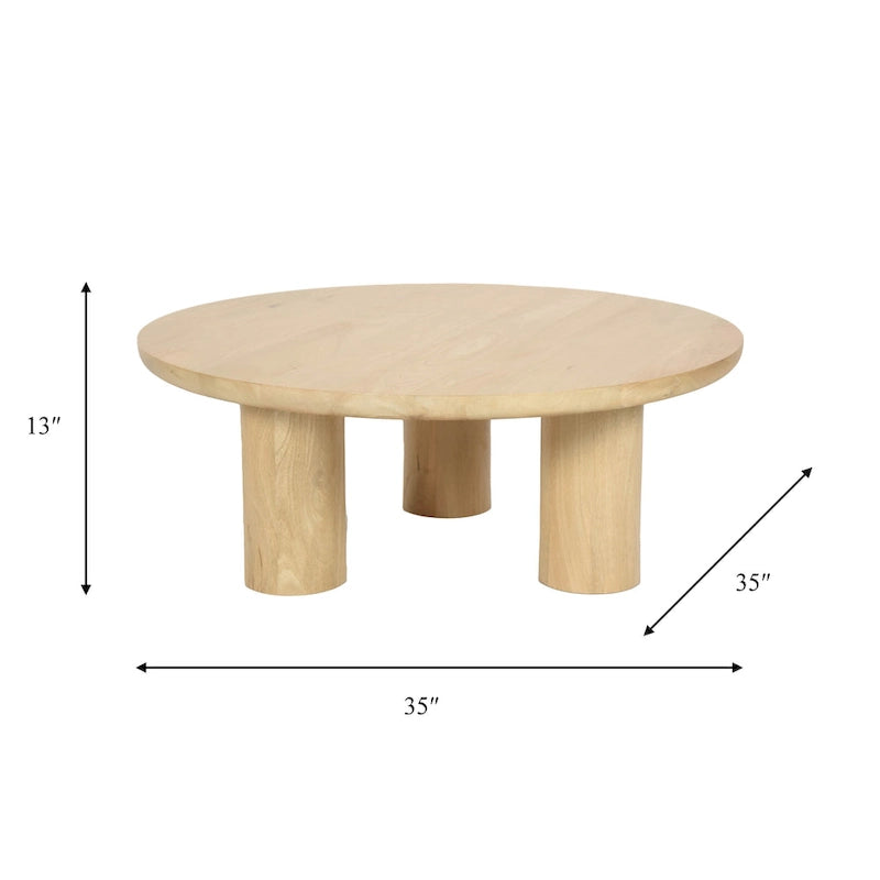 Sagebrook Home Mango Wood Elegant Pair of Boho Coffee Tables for Modern Homes