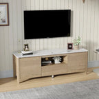 58 Inches Modern TV stand with LED Lights Entertainment Center TV cabinet with Storage for Up to 80 inch for Living Room Bedroom
