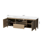 58 Inches Modern TV stand with LED Lights Entertainment Center TV cabinet with Storage for Up to 80 inch for Living Room Bedroom