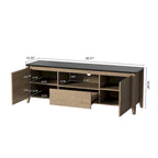 58 Inches Modern TV stand with LED Lights Entertainment Center TV cabinet with Storage for Up to 80 inch for Living Room Bedroom