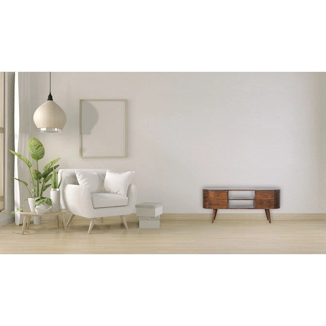 Chestnut Rounded Entertainment Unit